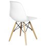Cadeira em ABS PW-071 Branca Pelegrin com Design Charles Eames Dkr Eiffel