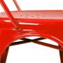 KIT 4 Cadeiras Design Tolix Metal Pelegrin PEL-1518 Cor Vermelha