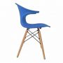 Cadeira Charles Eames New Wood Design Pelegrin PW-079 Azul