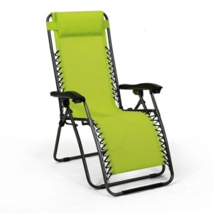 Cadeira Espreguiçadeira Pelegrin PEL-001Z Gravidade Zero em Tela Mesh Verde