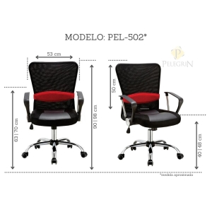 Cadeira Executiva Pelegrin PEL-502 Giratória com Regulagem de Altura a Gás Preto