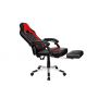 Cadeira Gamer Giratória Reclinável c/ apoio para pés Vermelha e Preta Solo  - at.home