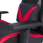 Cadeira Gamer Pelegrin em Couro PU Reclinável PEL-3014 Preta e Vermelha