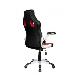 Cadeira Gamer Pelegrin PEL-3009 Couro PU Preta, Vermelha e Verde