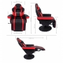 Cadeira Poltrona Gamer Pelegrin PEL-Y107 Couro PU Preta e Vermelha