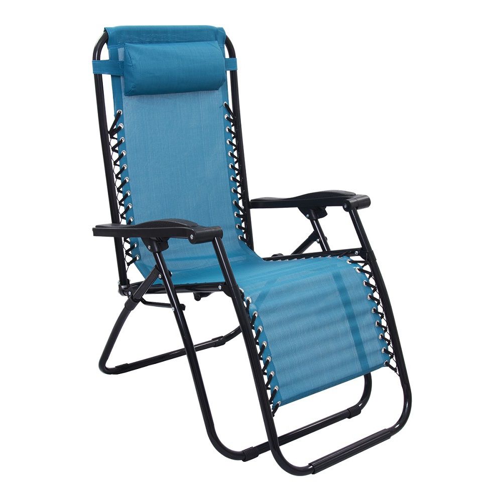 Cadeira Espreguiçadeira Pelegrin PEL-001Z Gravidade Zero em Tela Mesh Azul