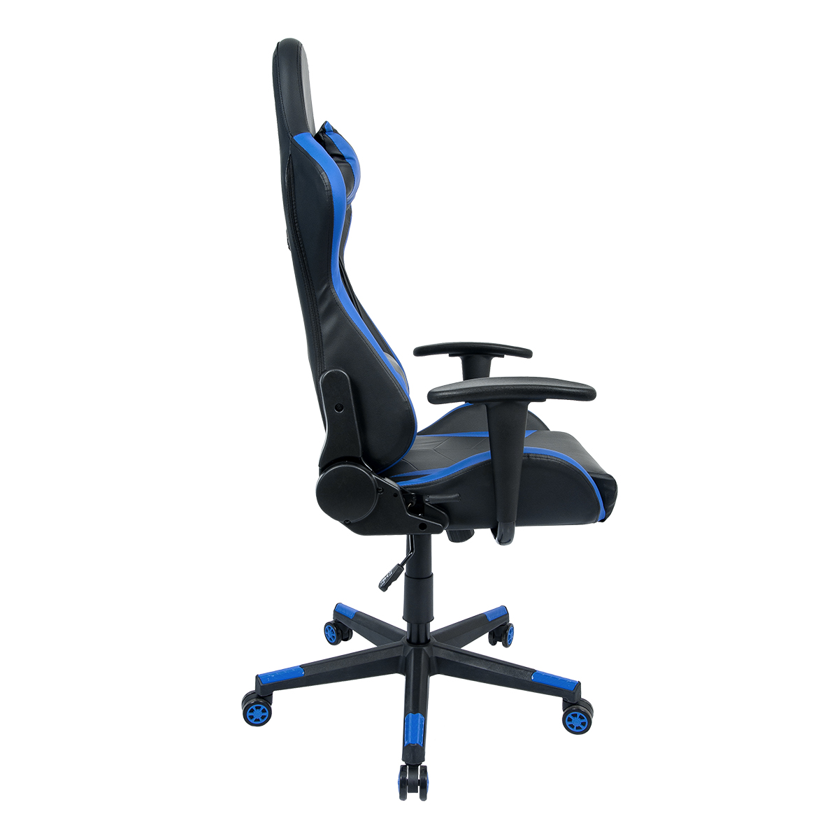 Conjunto Mesa Gamer LED Pelegrin PEL-004P Preta e Cadeira Gamer Pelegrin PEL-3019 Azul