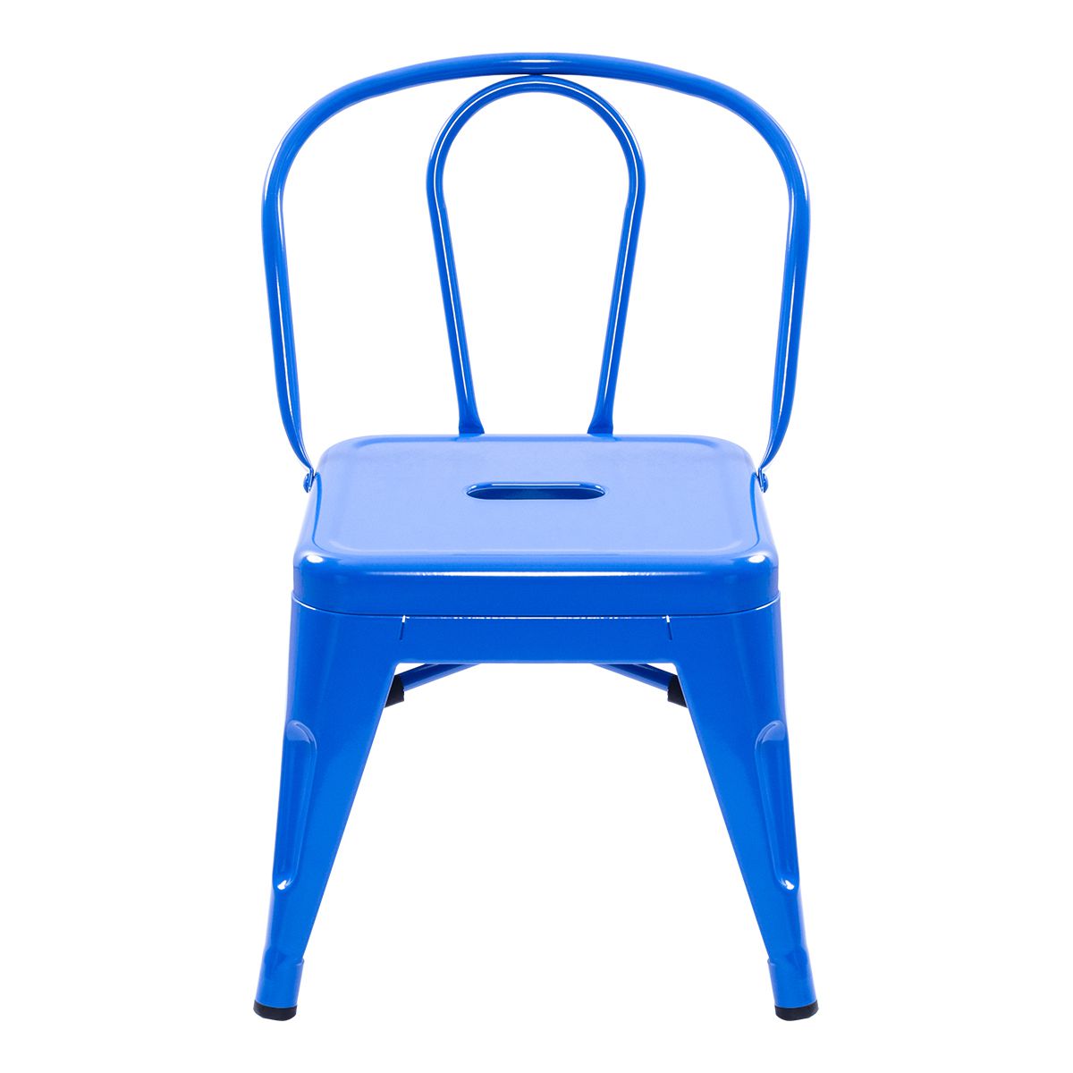 Conjunto Pelegrin Kids Design Tolix Mesa com 4 Cadeiras Infantil 70x70 Metal Azul