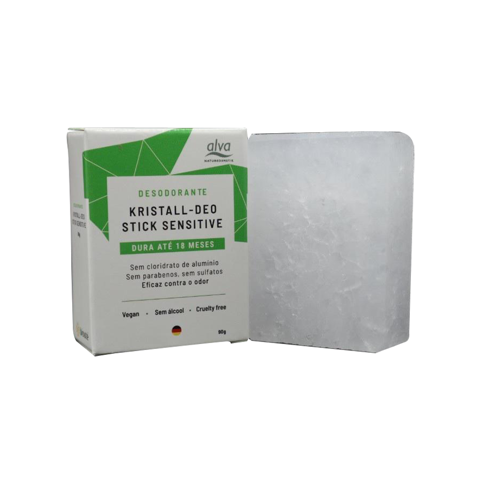 Desodorante Natural Stone Kristall Sensitive Alva 90g Refil - Vegano