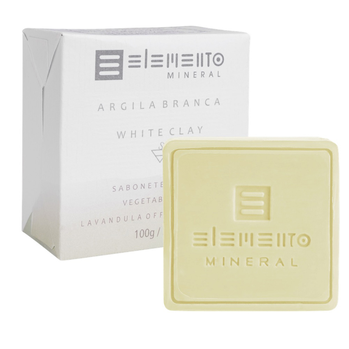 Sabonete Argila Branca 100g - Elemento Natural