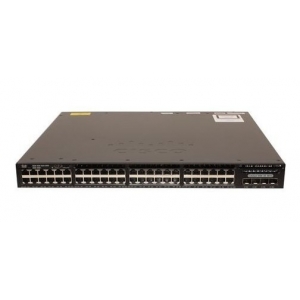 Switch Catalyst WS-C3650-12X-48FD-S <p> 48 (36 portas Giga e 12 100Mb/1/2.5/5/10 Gbps) Ethernet e 2x10G Uplink, fontes redundantes 1100WAC, IP Base.</p> <p> Seminovo com Garantia</p> - Foto 0