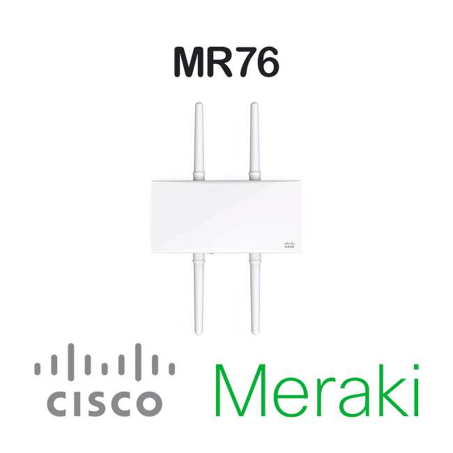 Cisco Meraki MR76<p>Access Point Wi-Fi 6 gerenciado na nuvem industrial com antenas externas, até 1.7Gbps</p><p>Preços apenas para Referencia, Consulte nossos Especialistas</p> - Foto 1