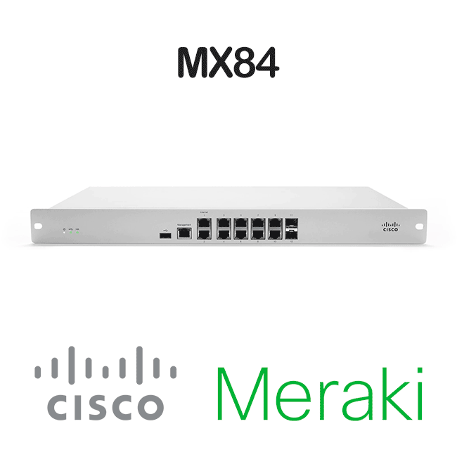 Cisco Meraki MX84<p>Segurança de Rede & SD-Wan para até 100 túneis VPN?, cada túnel máx 200Mbps?</p> - Foto 0