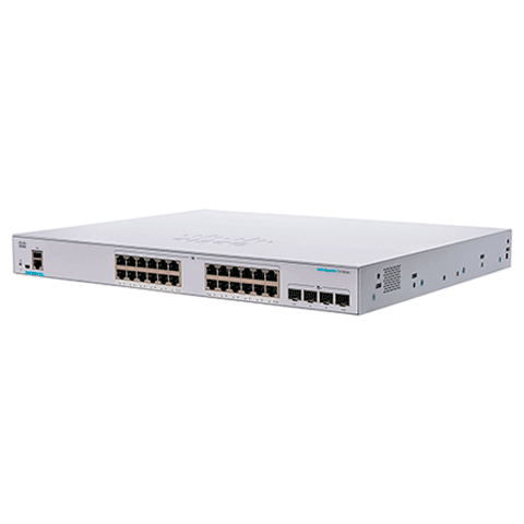 Cisco Business CBS250-24T-4G<p>Smart Switch, 24 portas Gigabit + 4 portas 1G SFP uplink, Layer 2, Gerenciado</p> - Foto 0