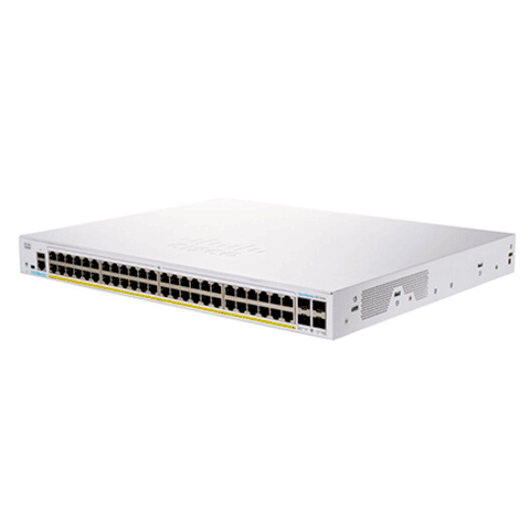 Cisco Business CBS250-48T-4G<p>Smart Switch, 48 portas Gigabit + 4 portas 1G SFP uplink, Layer 2, Gerenciado.</p> - Foto 1