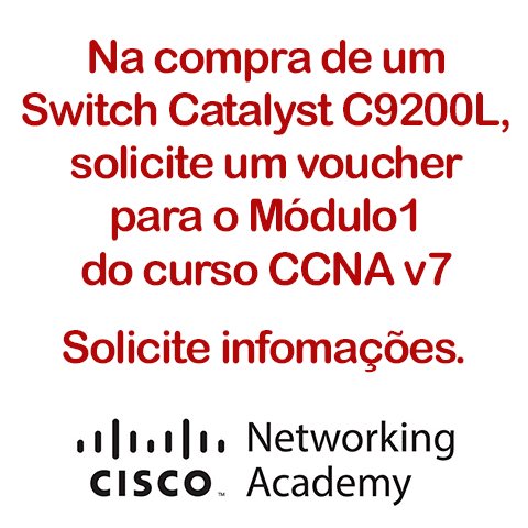 Cisco Catalyst C9200L-24P-4G-E + DNA Essentials<p>Switch 24 Portas PoE Gigabit + 4 Ports 1G SFP Uplink, Layer 2 + route access<br />Incluso Licença DNA de 3 anos</p><p>+ Voucher CCNAv7 módulo 1*</p> - Foto 2