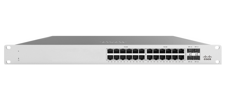 Cisco Meraki MS125-24<p>Switch 24 Portas Gigabit + 4 portas 10G SFP+ uplink, Layer 2, Gerenciado na Nuvem, Empilhamento virtual</p><p>Preço apenas referencia</p> - Foto 1