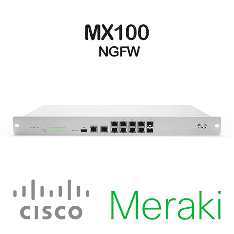 Cisco Meraki MX100<p>SD-Wan e Segurança de Rede para até 500 usuários, throughput máx 500bps?</p> - Foto 0