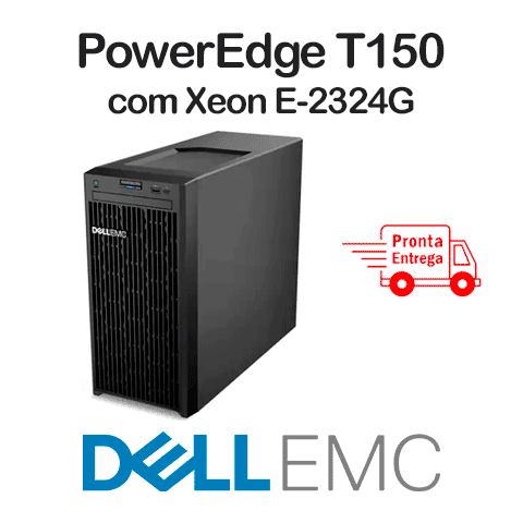 Servidor Torre PowerEdge T150 - XEON E-2324G<p>2X RAM 8GB, 2X HDD 2TB, DVD+/-RW, IDRAC9 BASIC 15G</p> - Foto 0