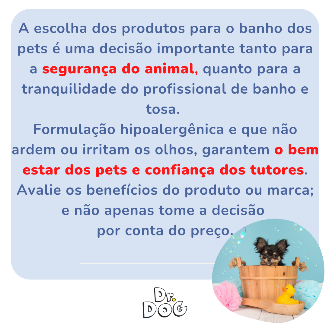 Kit Banho &amp; Tosa Dr. Dog Pré Lavagem e Shampoo Neutro 5L cachorro e gato