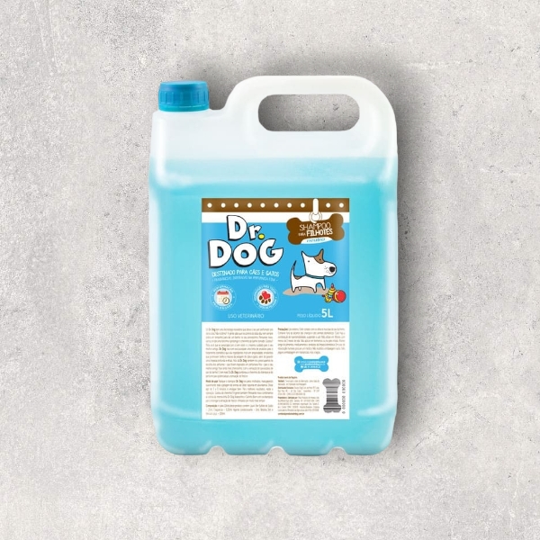 Shampoo Cachorro e Gato 5L Neutro Filhotes Dr Dog hipoalergênico
