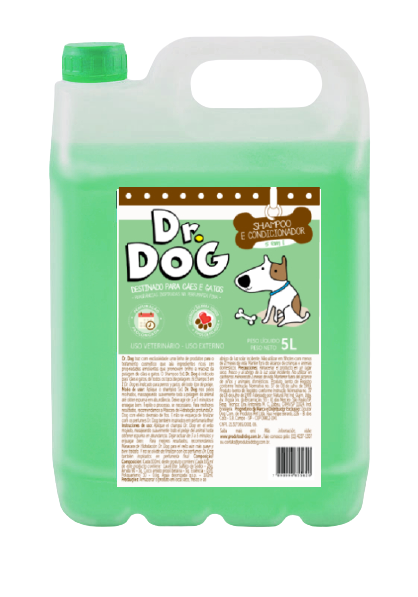 Shampoo &amp; condicionador Cães Gatos Dr. Dog 5L pele sensível