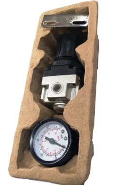 Regulador pressão 1/4 para compressores c/ manómetro e suporte  - Loja da Borracha