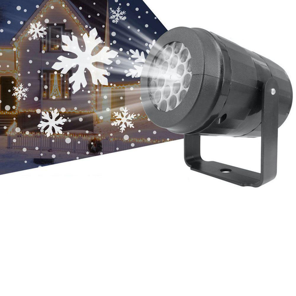 Projetor de Neve Natal Natalino Flocos de Neve LED Holografico Decoraçao  Efeito Fachada Predio Casa Jardim