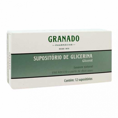Supositório de Glicerina Adulto Granado 12un