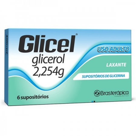Supositório de Glicerina - Glicel - Adulto 6 Unidades