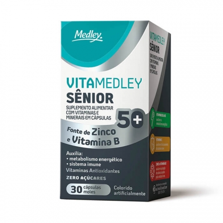 VitaMedley Senior 50+ com 30 cápsulas gel mole