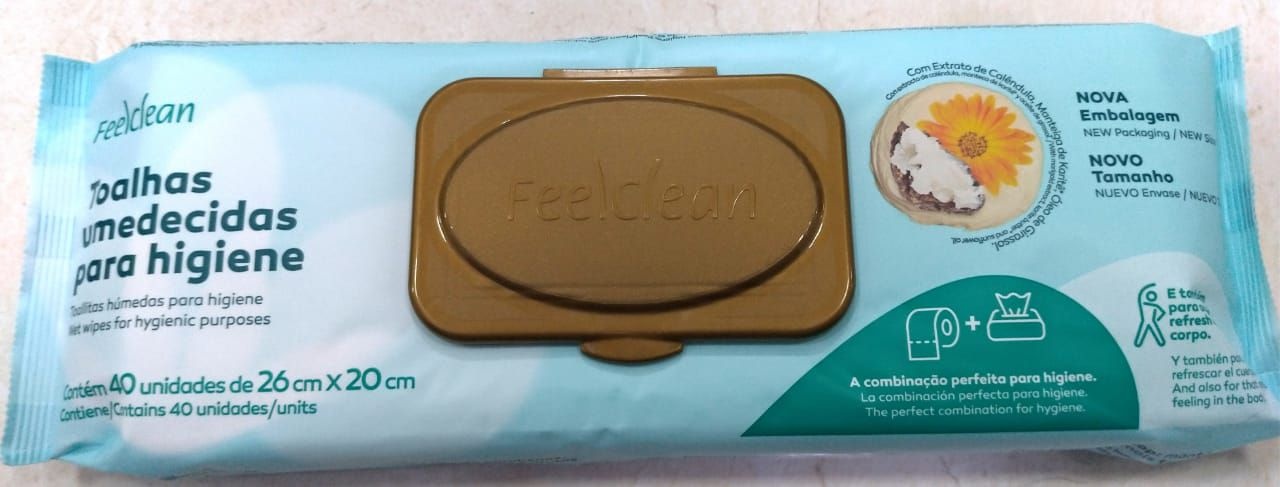 Toalhas Umedecidas para Higiene FeelClean 40 unidades