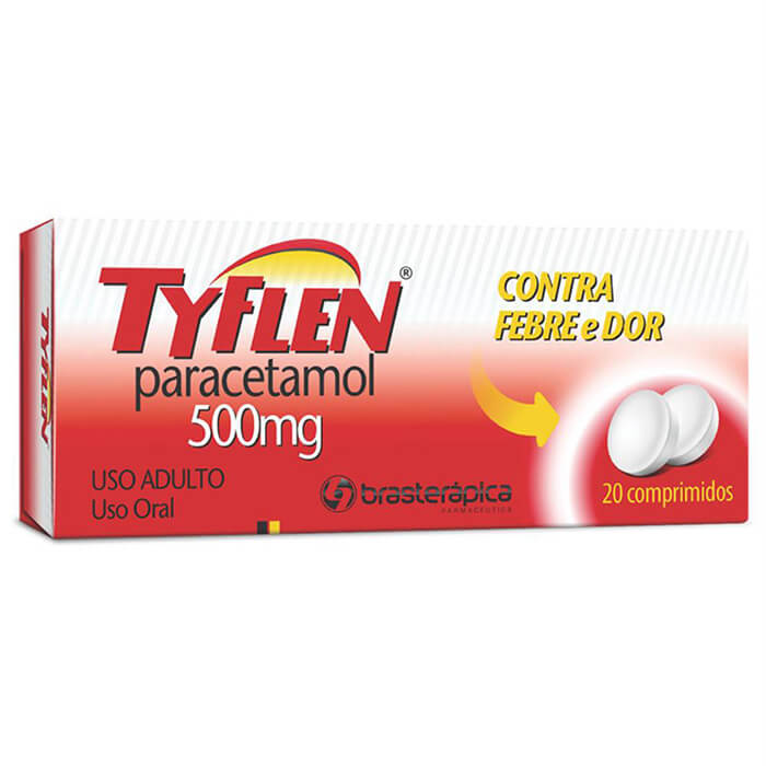 Tyflen 500mg, caixa com 20 comprimidos