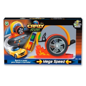 Brinquedo Pista Crazy Streets Mega Speed 184  BS TOYS