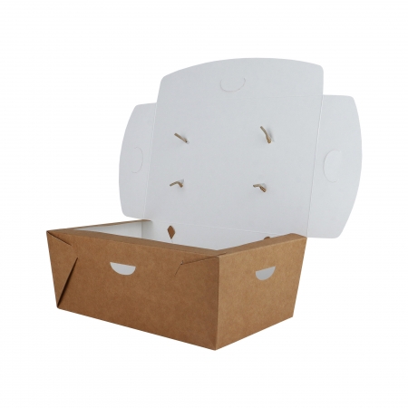 Embalagem Mini Maleta Cx c/ 30 unids 2700ml c/Alça para Delivery de Kit Lanche Cor Kraft  