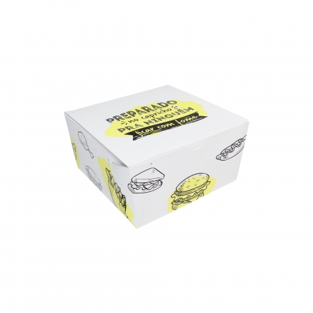Embalagem para Batata Frita ou Mini Burguers Cx c/ 50 unids 720ml