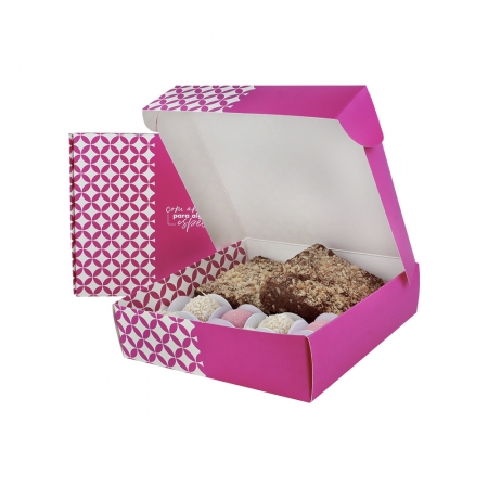 Embalagem para Brownie, Doces e sobremesas Cx c/ 50 unids 15 x15 x 4cm Arte Rosa Especial 