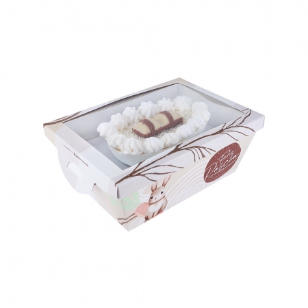 Embalagem p/ Ovo de colher Páscoa c/ Visor Transparente e Berço Ajustável Cx c/10 unids  15,5x 10x7,5cm  Arte Chocolate