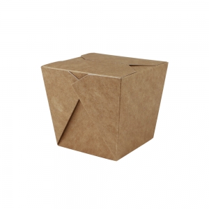 Box Kraft para Delivery Cx c/ 100 unids 500ml Montada