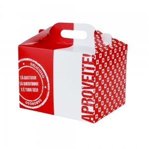 Embalagem Mini Maleta Cx c/ 30 unids 16,5 x 13,5 x 12,5cm para Montar Arte Vermelha 