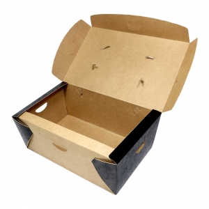 Embalagem Mini Maleta Cx c/ 30 unids 2700ml c/Alça para Delivery de Kit Lanche Frase Irresistível