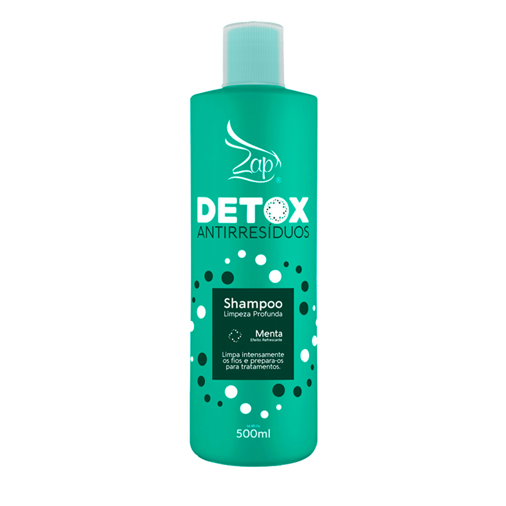 Zap Shampoo Profissional Detox Mentolado Limpeza Profunda 500 ml - Foto 0