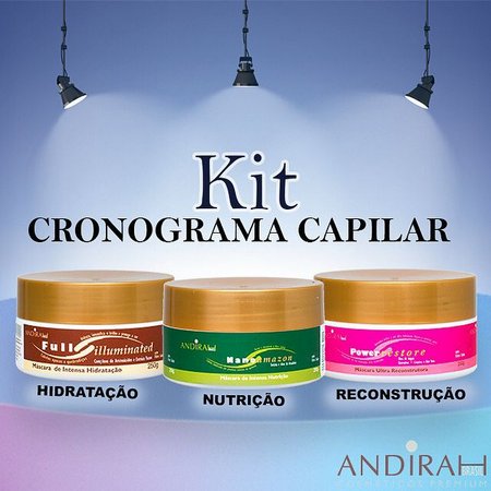 Kit Cronograma Capilar - Mascara de Hidratação - Mascara de Nutrição Capilar- Mascara de Reconstrução Capilar