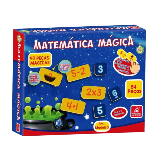 Jogo Educativo Matemática Mágica 84 peças Brincadeira de criança