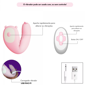 Vibrador calcinha estimulador clitoriano com controle remoto