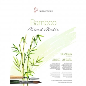 Bloco Bamboo Mixed Media 24x32cm 265g/m 25 Folhas Hahnemuhle 10628540