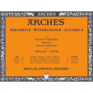 Bloco Papel Arches Aquarela Torchon Rough 31X41cm 20 Folhas A1795087