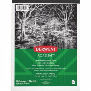 Bloco Papel Derwent Academy Preto 110 g/m 22.8x30.4cm 24  folhas X-569 301787
