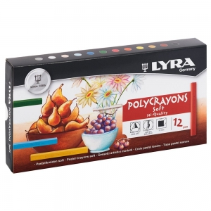 Giz Pastel Seco Polycrayons Lyra C/12 Cores 5651120