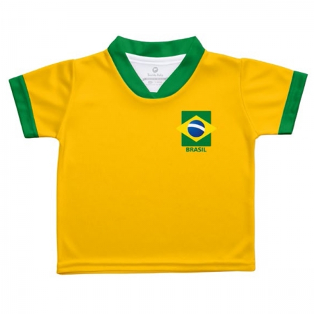 Camisa Brasil Bebê Recem Nascido Copa Roupinha Torcidababy